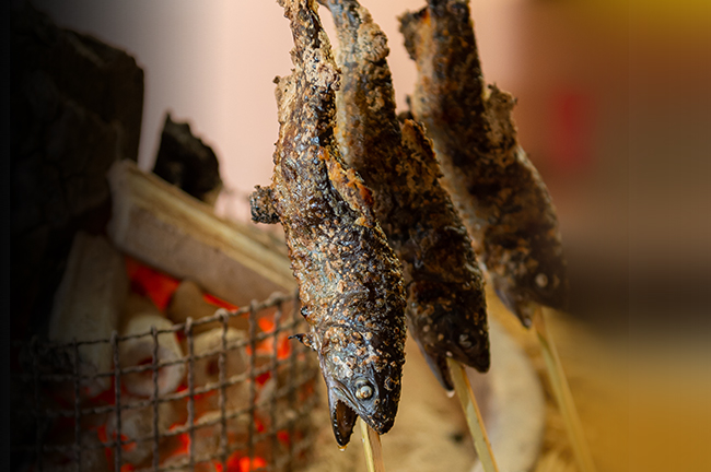 山女魚塩焼き